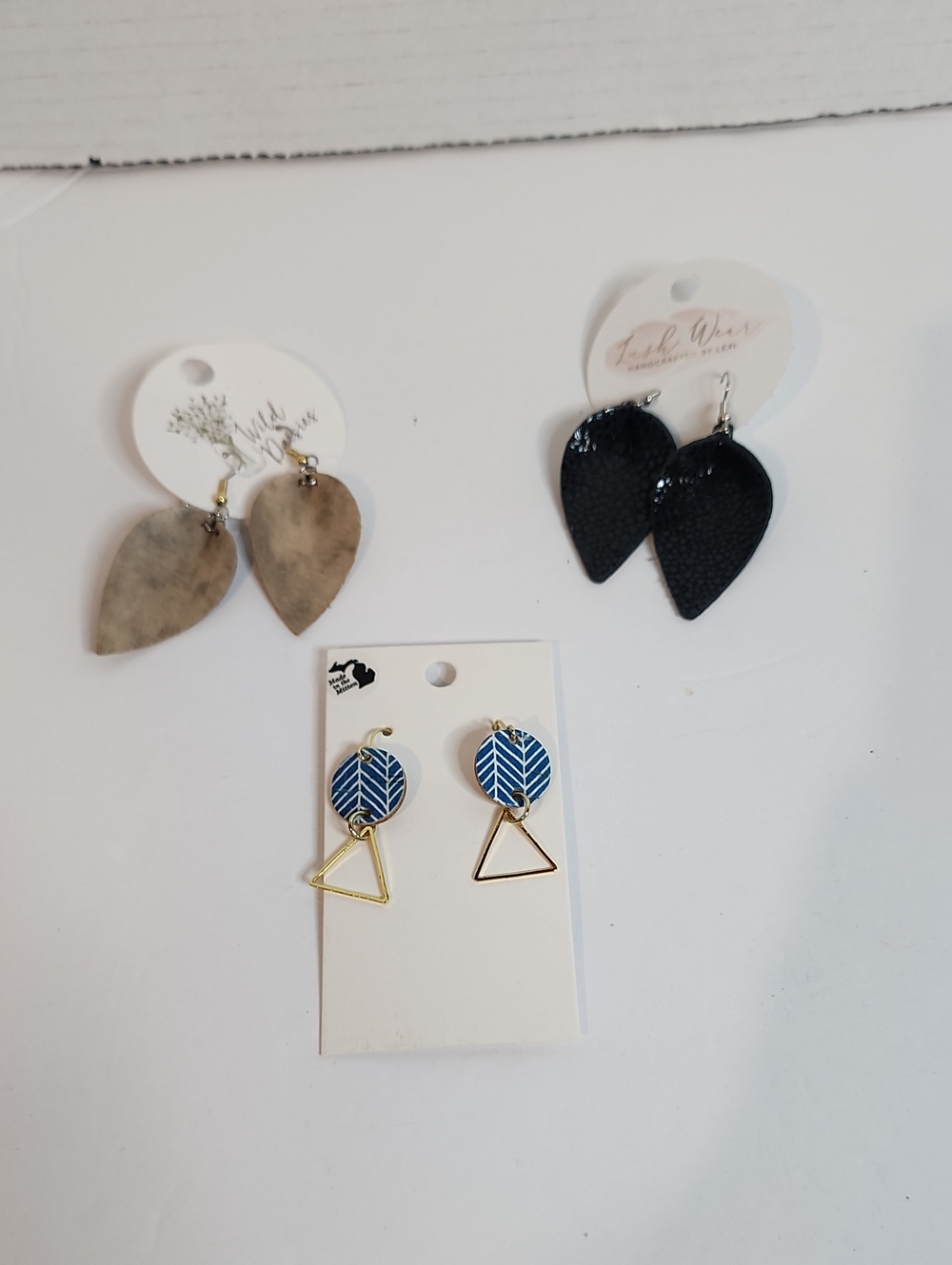 Leather Earrings NWT